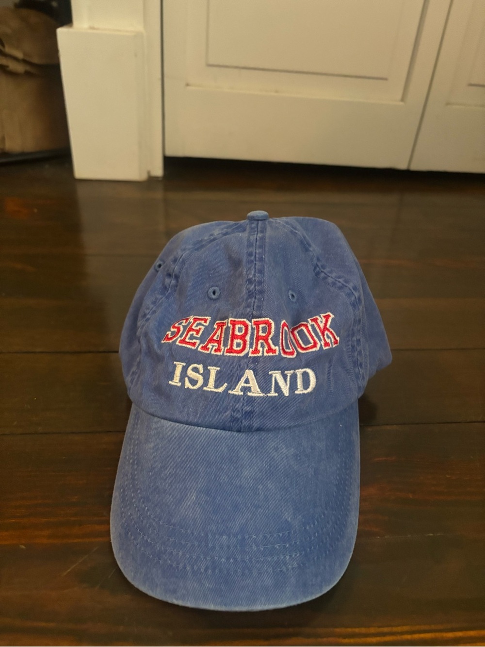 Seabrook Island Blue Embroidered Baseball Cap